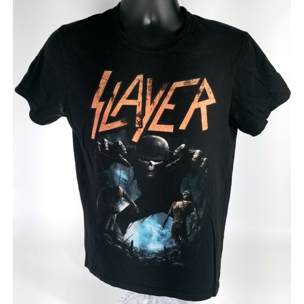 Slayer Zombie Puppet Army Skull Heavy Metal Band Bay Island T-Shirt Mens Small